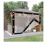 Tende impermeabili per pergola da esterno, in polietilene ad alta trasparenza, pieghevoli, per patio e portico, 4 x 4 m, protezione dalle intemperie alla moda (colore: A)