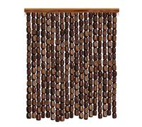 Tende in bambù fatte a mano, ecologiche, zanzariere per patio e cucina, 70 fili (70 x 140 cm), decorazione per porta con perline, soluzione naturale per la decorazione della casa