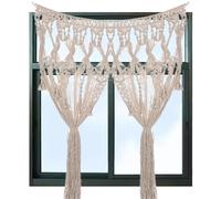 Tende in macramè, lunghe da appendere alla parete in macramè, con, stile bohémien, chic, bohémien, geometrica, decorazione artistica per porte, finestre, pareti