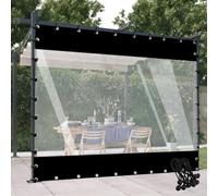 Tende in PVC resistenti per gazebo e balconi, impermeabili, antistrappo, anti-invecchiamento, dimensioni personalizzabili, 3,5 x 2,8 m, colore: nero