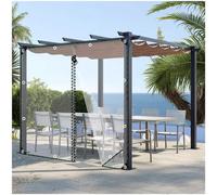 Tende in PVC trasparente per esterni, impermeabili, pannelli laterali per gazebo con cerniera, occhielli resistenti inclusi, perfetti per pergole e garage, 5 x 2 m