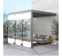 Tende in Telone Trasparenti, Pannelli Laterali Gazebo Chiare Con Teloni Pvc e Cerniera, Tende Per Esterni Da 0,3mm, Pannelli Laterali in Tela Cerata Pergolati Impermeabili,WxH-2.3x2.3m/7.5*7.5ft