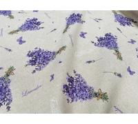 Tende in tessuto con stampa farfalla lilla lavanda LINEN LOOK, arredamento ca...
