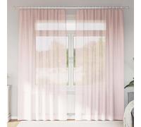Tende in voile con tasca per bastone, 2 pezzi, 140 x 225 cm, 100% poliestere, semitrasparenti, per soggiorno, camera da letto, cucina, protezione dagli sguardi indiscreti e filtro della luce, colore