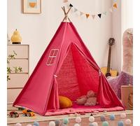 Tende Indiana Teepee, Teepee Play Tent, Durable Polyester Fabric for Indoor Outdoor PlayroomLavabile per Interno/Esterno, Birthday Gift for Boys Girls (E, 1.35CM)