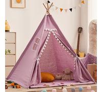 Tende Indiana Teepee, Teepee Play Tent, Durable Polyester Fabric for Indoor Outdoor PlayroomLavabile per Interno/Esterno, Birthday Gift for Boys Girls (D, 1.1CM)