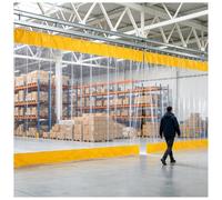 Tende Industriali Per Aree Di Lavaggio Con Occhielli - Divisori Trasparenti In PVC Per Separare Rapidamente Le Aree Di Lavoro - Ideali Per Autolavaggi, Fabbriche(Giallo,4.5x3m)