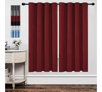 Tende Insonorizzate 110 x 80 cm Anti-Rumore Tenda Oscurante Spessa a Doppio Strato Tenda Insonorizzata a Freddo e Termoisolante Adatto per La Cucina, Rosso