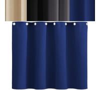Tende isolanti termiche 120 x 140 cm, blu scuro, protezione UV, con occhielli, tende lisce per interni, lavabili, decorazione perfetta per la casa per efficienza energetica