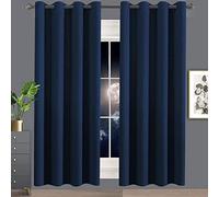 Tende isolanti termiche per soggiorno, 160 x 210 cm, riduzione del rumore e lavabili, tende da cucina - blu navy, ideali per la decorazione della camera da letto