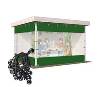 Tende laterali trasparenti impermeabili per pergola, 0,5 mm, per gazebo, portico e terrazza, impermeabili, impermeabili, antipolvere, protezione per la privacy all'aperto e le intemperie