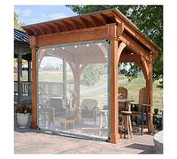 Tende laterali trasparenti per esterni, con occhielli, resistenti agli strappi, per gazebo, pergola e portico, 1,6 x 4 m, resistenti alle intemperie