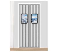 Tende magnetica isolante for porta - Tende termica invernale resistente for casa e negozio, mantiene al caldo, blocca le correnti d'aria, riduce il rumore(Grey,70x210cm)