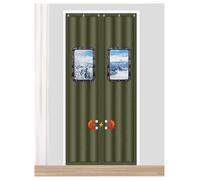 Tende magnetica isolante for porta - Tende termica invernale resistente for casa e negozio, mantiene al caldo, blocca le correnti d'aria, riduce il rumore(Green,85x200cm)