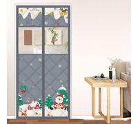 Tende Magnetica per Porta Invernale, 220cm 180cm 90cm 120cm 160cm Termica Isolante Anti Freddo e Anti Umidità, per Soggiorno e Balcone, Chiusura Automatica Senza Fori(With Window,90x210cm)