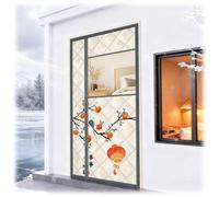 Tende Magnetica Per Porta Isolamento Termico, Tende Per Esterno Con Finestre Tendes Trasparenti Protezione Dal Freddo, Adatta Agli Animali, Per Balcone, Soggiorno(Bianca,W110XH230CM)