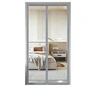 tende magnetiche estive, Fly Screen Door Curtain Balcony Patio Insect Protection Multicolor Multiple Sizes(Grey,150x220cm)