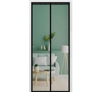 tende magnetiche estive, Fly Screen Door Insect Prot Mag Mosq Net Auto Closing White Black Mult Size Balcony Patio(Black,90x200cm)