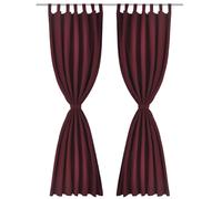 Tende Micro-Raso Bordò 2 pezzi con Occhielli 140 x 225 cm