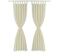 Tende Micro-Raso Crema 2 pezzi con Occhielli 140 x 245 cm