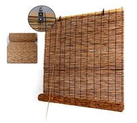 Tende Midollino da Esterno -Cortina di Canna,Tessute a Mano Cortina di Bambù,Tapparella a Carrucola in Bamboo,Tendine A Pacchetto,per Patio/Porta,Personalizzabile Persiane (90x120cm/36X47in)