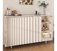Tende multifunzionali impermeabili da cucina e bagno, antipolvere, con guide scorrevoli, dimensioni: 100 x 90 cm (larghezza x altezza), colore: farina d'avena