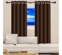 Tende Oscuranti Camera da Letto 150 x 192 cm Antirumore/Porta Finestra Casa/Vari Colori Douceur D 'Intérieur Tenda a Occhielli per Camera da Letto Moderne, marrone