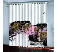 Tende Oscuranti Camera Da Letto Bambini Con Occhielli 2 Pannelli Stampati 3D Arte Rosa E Oro Moderne 200x200Cm Tenda Oscurante Termica Isolante Per Camera Da Letto Soggiorno Cucina