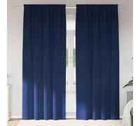 Tende oscuranti con , 2 pezzi, velluto blu scuro, oscuramento della stanza, protezione dalla luce, tessuto in poliestere di alta qualità, facile montaggio con tasca per asta, design elegante