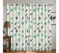 Tende oscuranti con conchiglie, moderne e costiere, con lumaca e stelle, per l'estate, isolate termicamente, con occhielli, per soggiorno, casa, ufficio, finestra, 132 x 183 cm