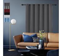 Tende oscuranti con occhielli, grigio scuro, 200 x 125 cm, tende opache per soggiorno, isolamento ad alta efficienza energetica, facile da pulire, design moderno, perfette per l'arredamento della casa