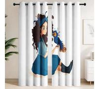 Tende oscuranti con occhielli, isolate termicamente, con uccelli, personaggi delle fiabe, insonorizzate, per la privacy, per camera da letto dei bambini, soggiorno, 228 x 274 cm, 2 pannelli