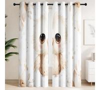 Tende oscuranti con occhielli, morbide, isolate termicamente, con occhielli, motivo animali delle fiabe, gufo, per camera da letto e soggiorno, 2 pannelli, larghezza 228 x profondità 274 cm, 2