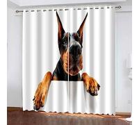 Tende oscuranti con stampa 3D di cani per la camera dei bambini, lavabili in lavatrice, blocco della luce al 90%, protezione della privacy, perfette per soggiorno e camera da letto