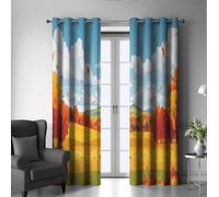 tende oscuranti della foresta autunnale per camera da letto tende lunghe isolate termicamente Trattamento della finestra oscurante della stanza per la finestra del soggiorno 2x B107 x H138 cm