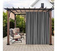 Tende oscuranti impermeabili da esterno per patio, privacy, tenda parasole per gazebo, tende con isolamento termico, colore grigio, 3 x 2,7 m, perfette per protezione solare e vita all'aperto