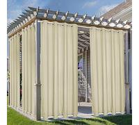 Tende oscuranti impermeabili per esterni, 1 pannello Bei termiche Ilated oscuranti con occhielli per gazebo e portico, antivento e privacy - 213,4 x 132,1 cm