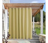 Tende oscuranti impermeabili per pergola e gazebo, antivento, con doppio occhiello, colore giallo, 134 x 240 cm, perfette per la privacy e l'ombra del giardino