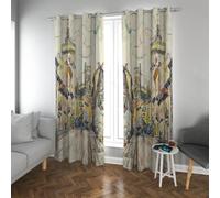 Tende oscuranti in stile Paul Signac, tende colorate per la scena di strada per soggiorno, camera da letto, occhielli termici 2 pannelli (W160xL245cm ciascuno)