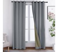 Tende oscuranti in velluto a pannello isolante, blocco della luce, trattamento per finestre, per camera da letto, soggiorno, cameretta dei bambini, tende con occhielli e fermatenda, 127 x 213,4 cm