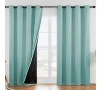 Tende oscuranti isolanti termiche personalizzabili, 2 pezzi, riducono la luce, adatte per balconi, sale da pranzo, camere da letto, 140 x 220 cm, colore: verde