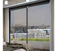 Tende oscuranti nere a rullo per finestre, filtraggio della luce e privacy, isolate termicamente, tonalità diurne per camera da letto, prospettiva unidirezionale, trattamenti per finestre