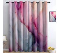 Tende Oscuranti per Camera da Letto 70L x 160A cm 2 Pannelli, Tende con Stampa di Originario Marmo Strisce, Tenda Stile A Inchiostro Lavato per Decorare la Camera dei Bambini e il Soggiorno