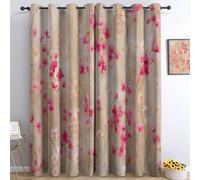 Tende Oscuranti per Camera da Letto 91.5L x 214A cm 2 Pannelli, Tende con Stampa di Piante Romanticismo Fiori Rami, Tenda Stile Retrò per Decorare la Camera dei Bambini e il Soggiorno