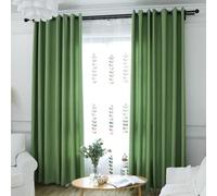 Tende oscuranti per camera da letto e soggiorno, in tinta unita, set da 2 pezzi, con occhielli, 132 x 107 cm, per finestre privacy, tessuto che blocca la luce