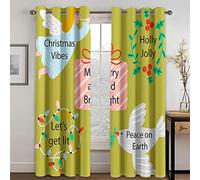 Tende oscuranti per camera da letto squisite, regalo di Natale con angelo marrone, 59 x 65 pollici, tende oscuranti per bambini con isolamento termico, tende trasparenti 3D, adatte per soggiorno, came