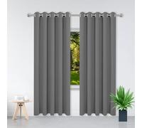 Tende Oscuranti per Interni 1 Pezzi 250 x 310 cm Opaca Termica Isolante Tenda a Panello Tende Leggere Morbida per Soggiorno Camera da Letto, Grigio Scuro