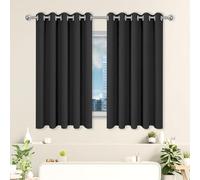 Tende Oscuranti per Interni 1 Pezzi 550 x 295 cm Poliestere Resistente, Termica Isolante Tende Soggiorno, Cucina per Finestra Soggiorno Camera da Letto Balcone, Nero