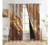 Tende Oscuranti Per Interni 2 Pezzi, 55L X 130A Cm, Tende Camera Da Letto Texture Marmo Con Anelli, Tenda Art Déco Lusso, Tenda Termica Isolante Freddo Per Soggiorno Cameretta, Blu Scuro