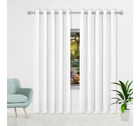 Tende Oscuranti per Interni 217 x 241 cm Moderne Termiche Tende Oscuranti Termiche Morbide per Camera da Letto e Soggiorno, Bianco